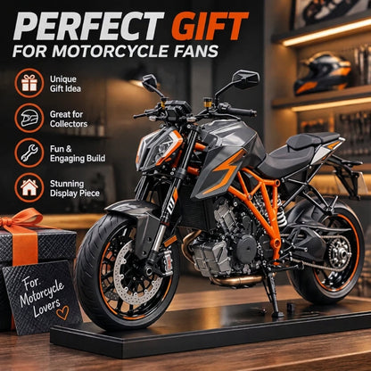 🔥LAST DAY 50%🏍️ Motorcycle Model Kit – 1:6 Scale DIY Assembly & Fuel-Powered Engine