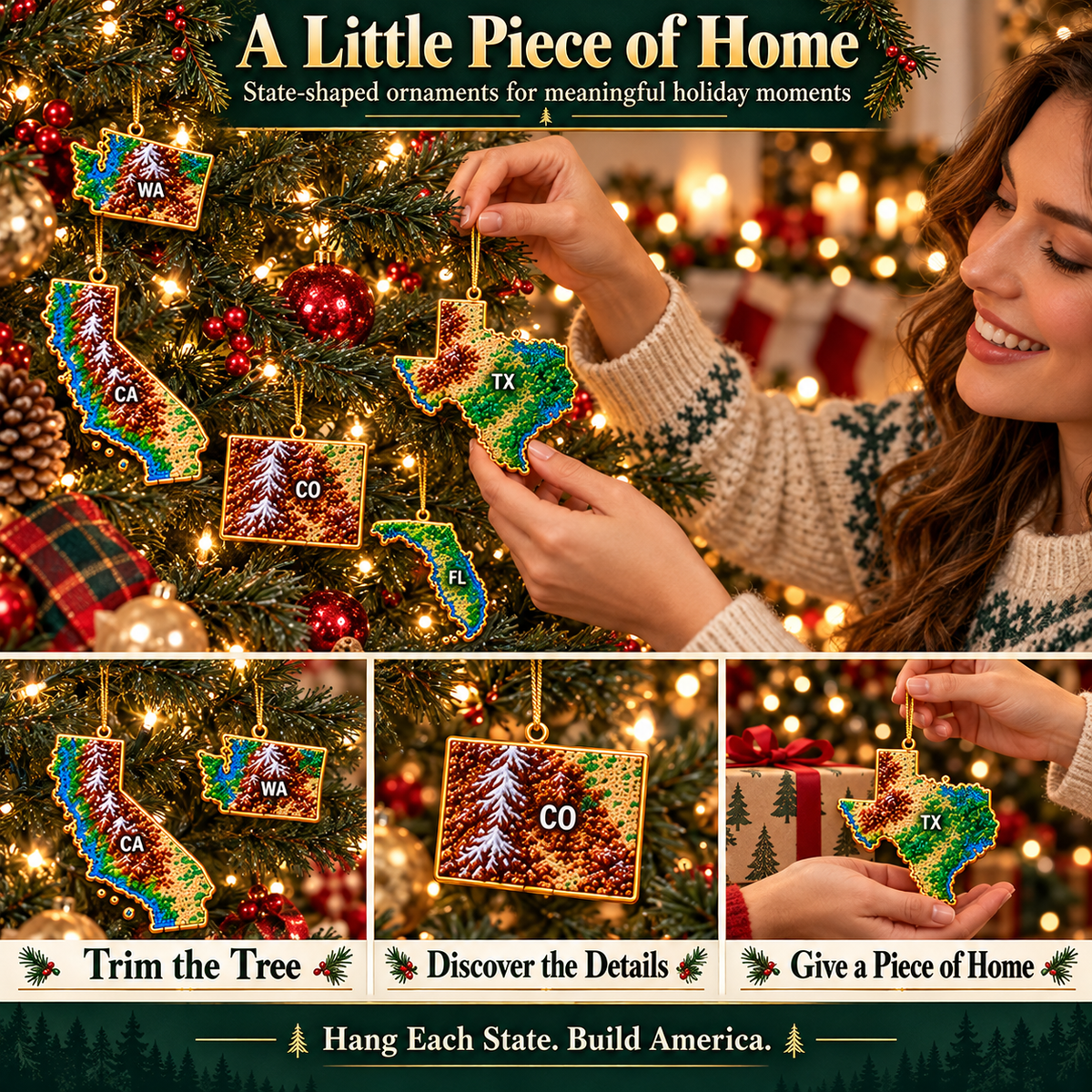 🏅Our America — 50 States + D.C. Christmas Ornament Collection
