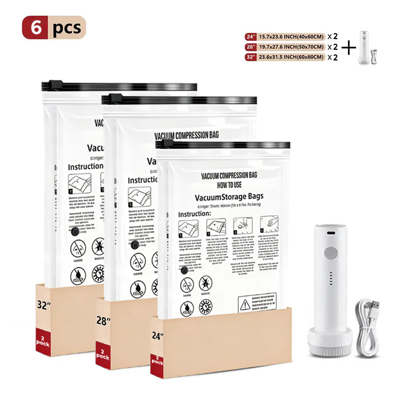 🔥HOT SALE-Cordless Travel Vacuum Storage Compression Bag Set✨