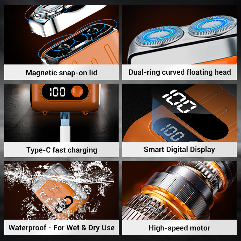 🔥New Upgrade🔥Men's Portable Mini Rotary Electric Shaver