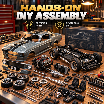 🔥LAST DAY 50%🏎️ 1967-Inspired GT500 Fastback DIY Model Car Kit – Build & Display