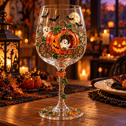 🎃 Halloween Decorative Wine Glass Collection | 5 Spooky Designs