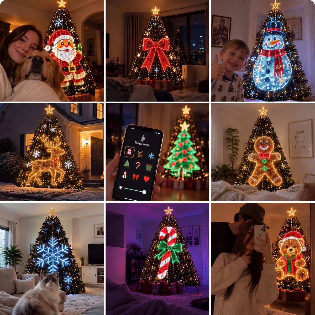 ⚡️FREE SHIPPING🔥-Smart Animated Christmas Tree Lights – App-Controlled LED Effects