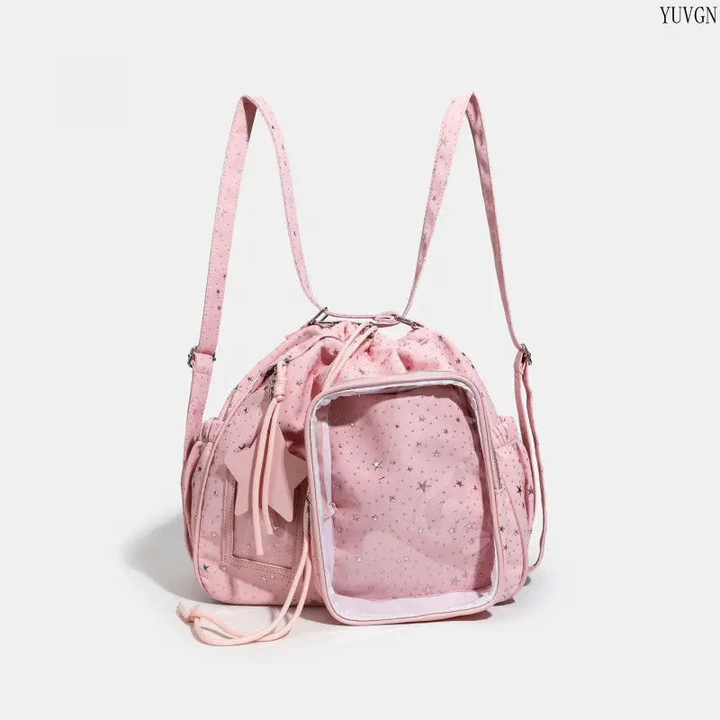 Star Print Ita Fashion Patterned Crossbody Shoulder Bag