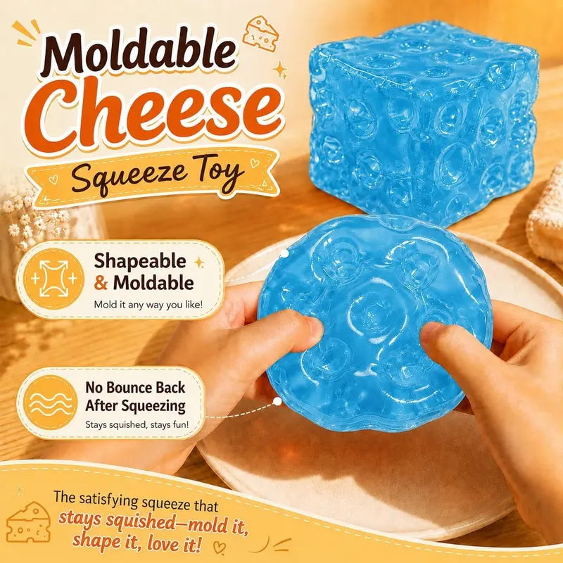 Giant Jelly Cheese Cube Squishy Toy