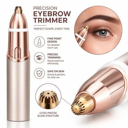 ✨ 2-in-1 Facial Hair & Eyebrow Trimmer – Upper Lip, Chin & Brows 💖