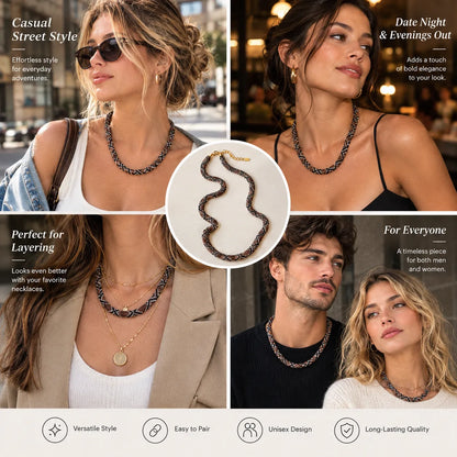 Snake-Inspired Necklace – Bold Statement Jewelry for Men & Women