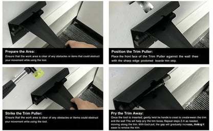 🌟✨ Heavy Duty Trim Puller Tool, Baseboard & Molding Removal Pry Bar 🛠️