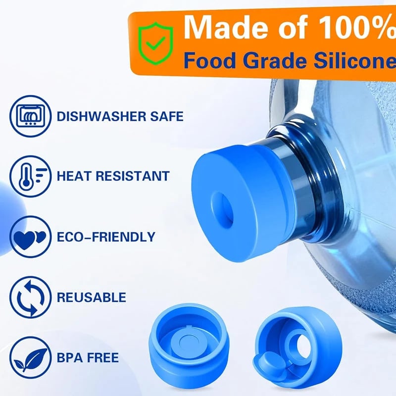 💧 Reusable Silicone Water Container Cap – Flexible Replacement Cover