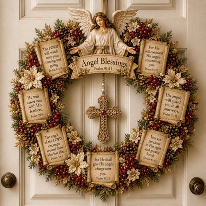 Christian Scripture Wreath Collection – Wood Faith-Inspired Décor（🔥Buy 2 Free Shipping）