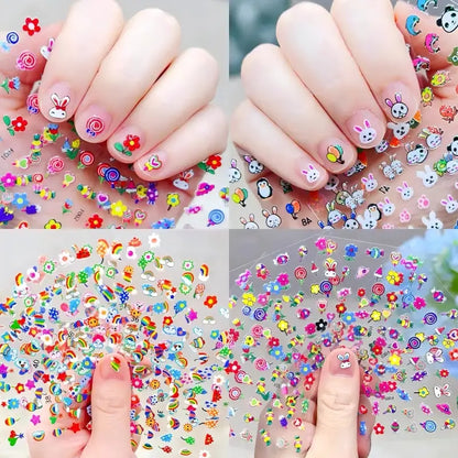 Glow-in-the-dark Nail Stickers for Kids- 30 Sheets