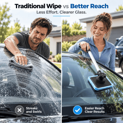 Dual magnetic windshield cleaner for cars | Streak-free cleaning kit for car windows