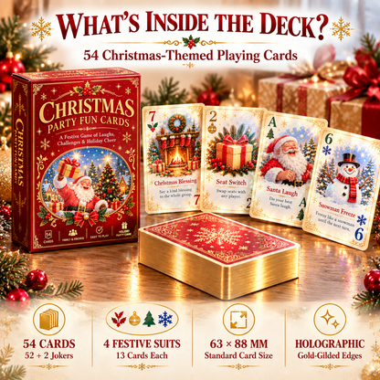 🃏 🎅 Christmas Party Fun Playing Cards -Make Your Christmas Game Night More Fun!