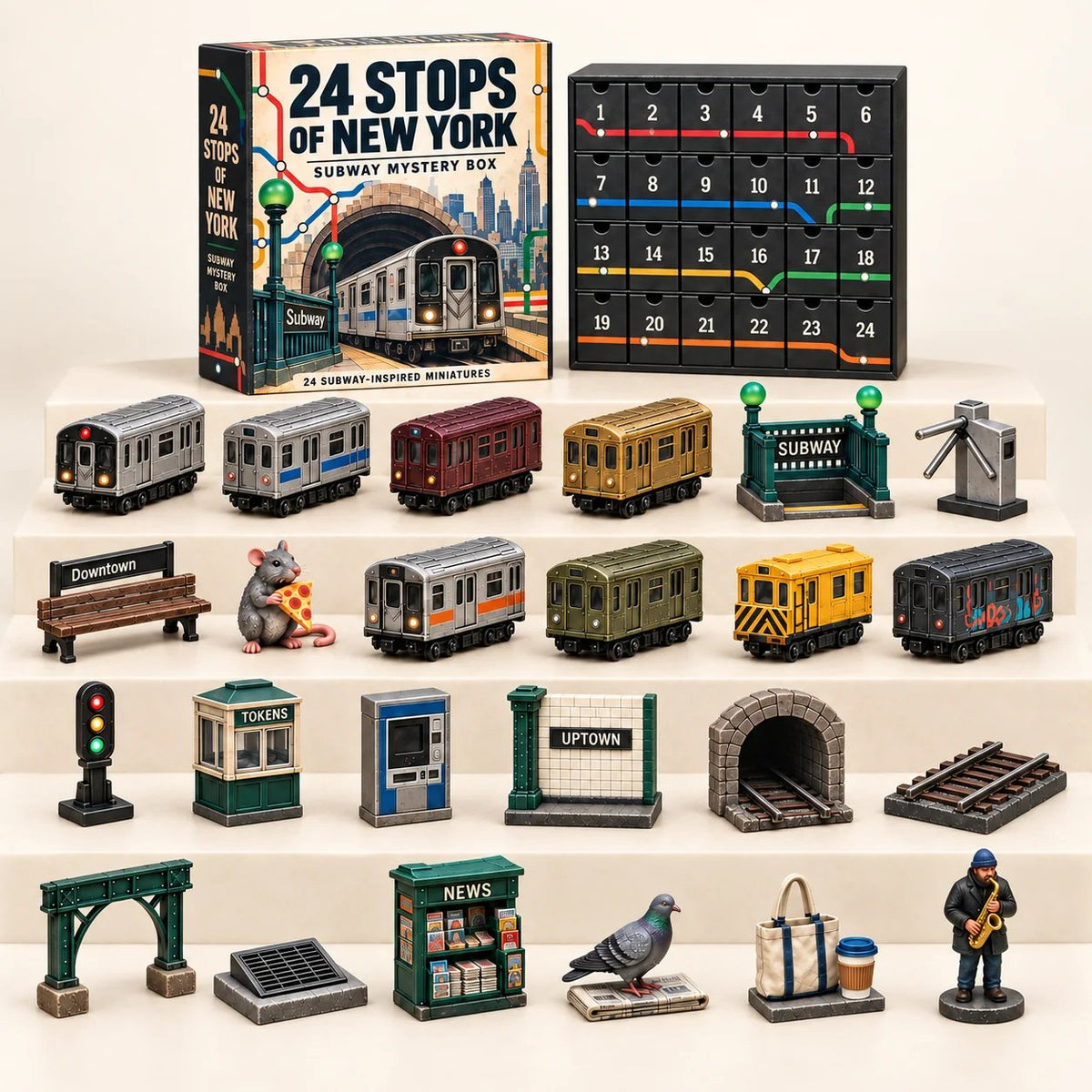 🚇 24 Stops of New York – Subway Mystery Advent Calendar 🗽(✨Buy 2 Free Shipping)