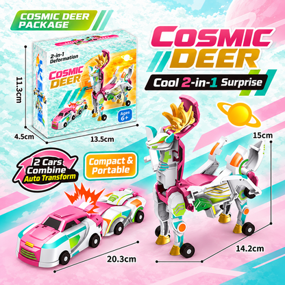 🦄 Crash & Transform Magnetic Cars – 2-in-1 Unicorn Surprise Toy