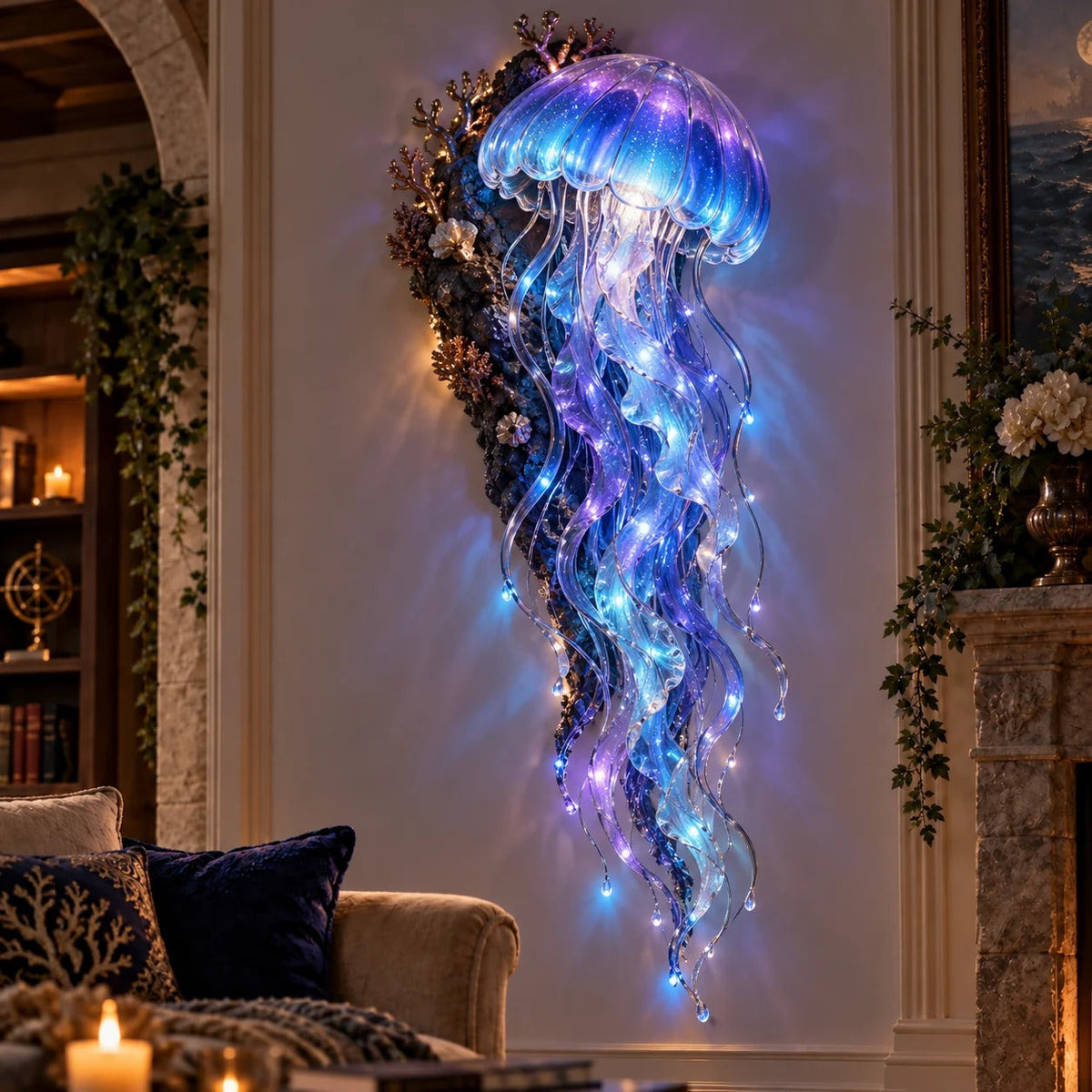 ⏰Limited Stock 50% OFF - 🌊✨ Enchanted Ocean Legends Lighted Wall Décor Collection 🐋🧜‍♀️