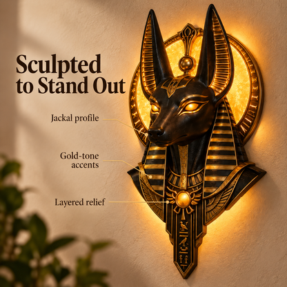 ☀️Anubis Guardian Wall Light – ANCIENT PRESENCE. MODERN GLOW