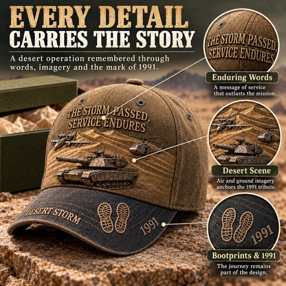 ⏳ Last Day 49% OFF – 🎖️ Desert Storm 1991 Veteran Cap | Vintage Washed Military Tribute 🧢