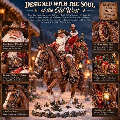 🤠 Western Cowboy Santa Christmas Figurine