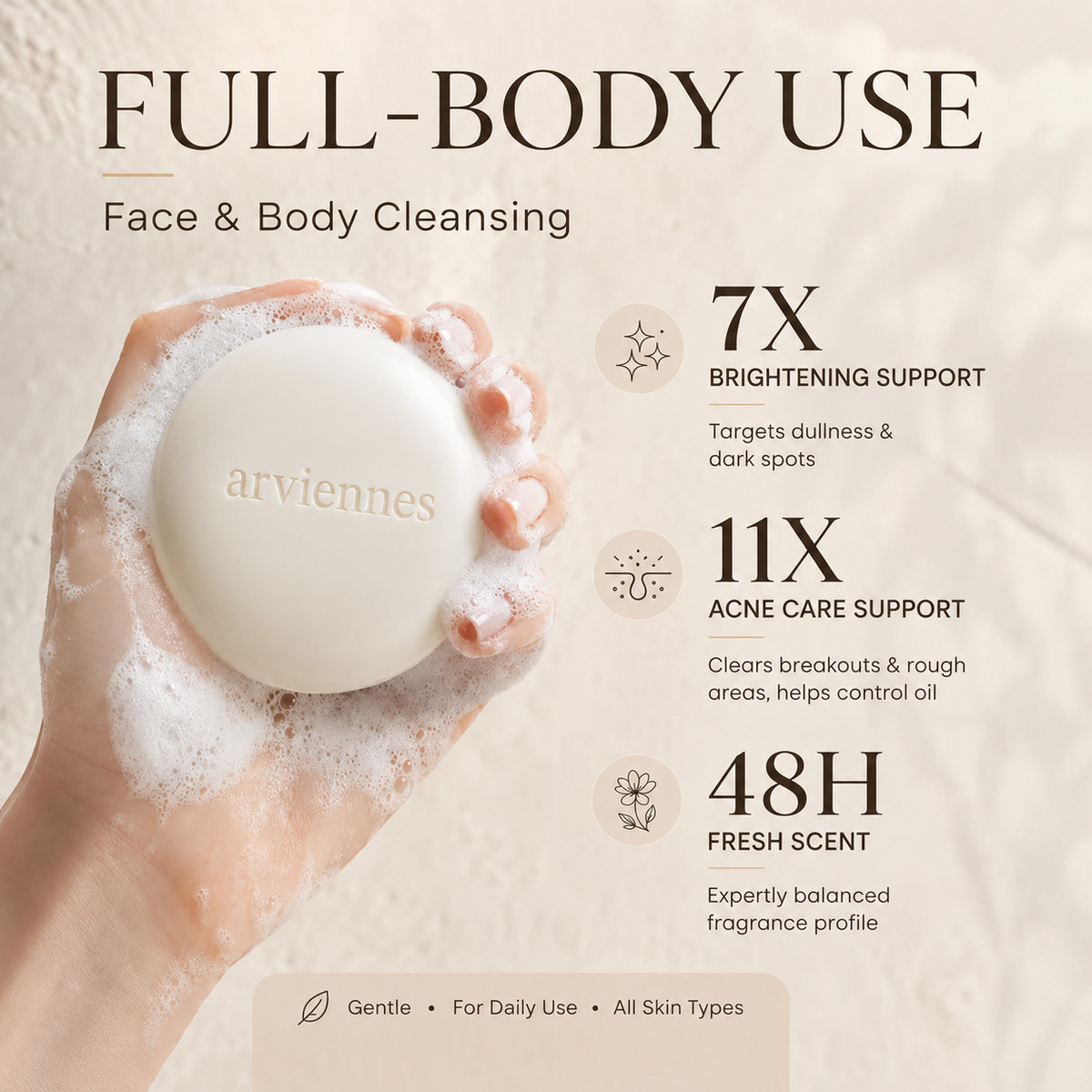✨ Niacinamide Brightening Cleansing Bar | For Dull & Uneven-Looking Skin 🧼