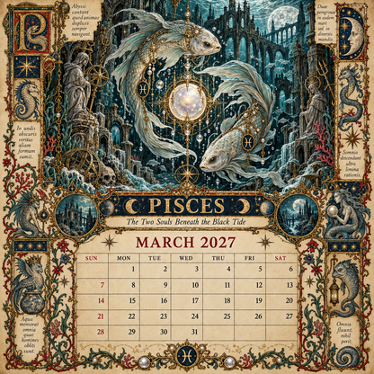 2027 Zodiac Grimoire Calendar™ | 12 Signs, 12 Forbidden Chapters