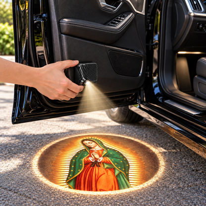 🙏 RoadBlessing™ Our Lady of Guadalupe Car Door Projector Light ✨