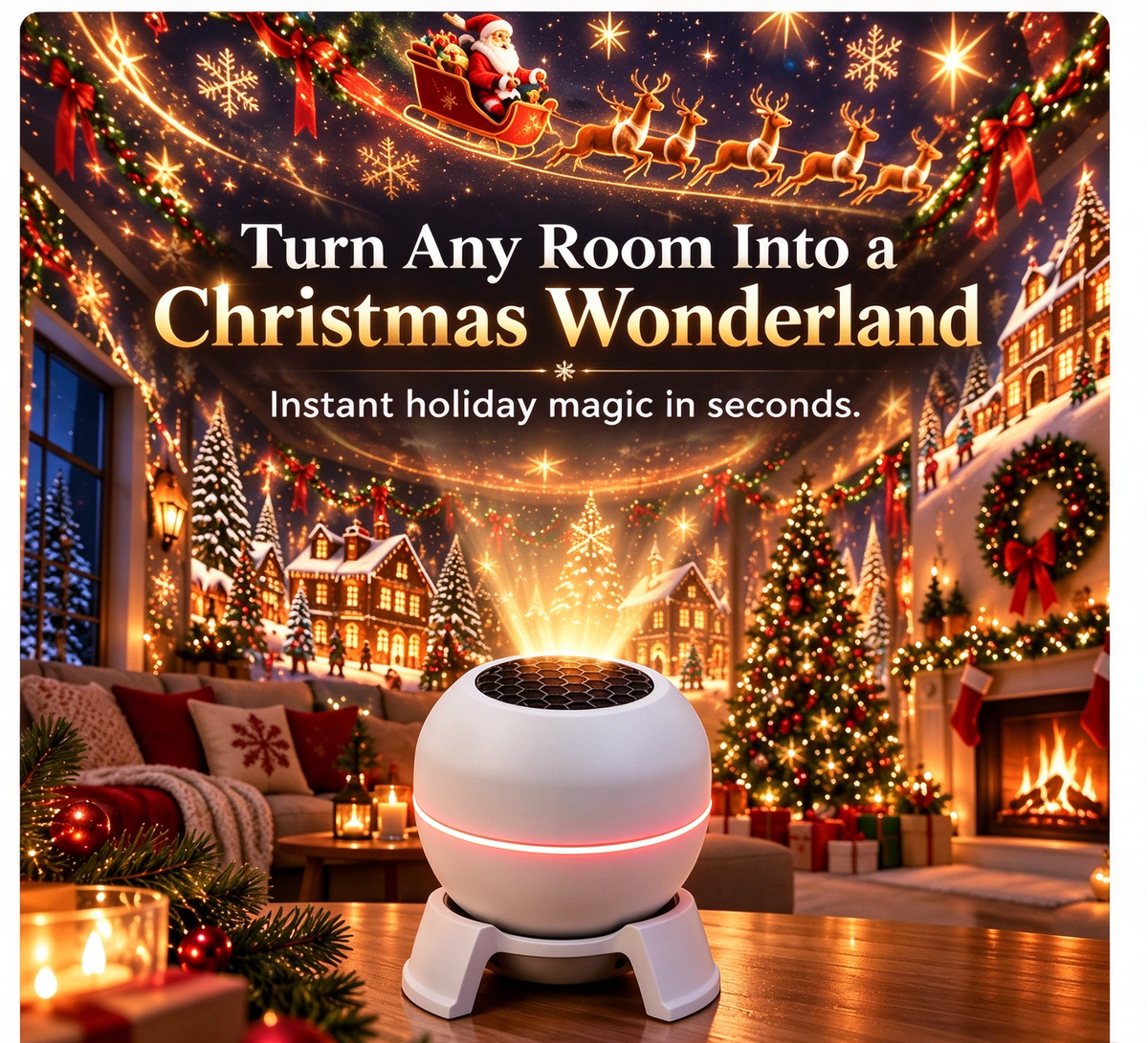 🎄 Christmas Magic Projector – Light Up Your Holiday Nights ✨