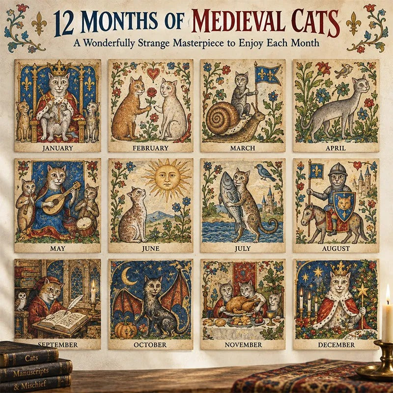 🐈🏰 Medieval Catastrophes 2027 — 12 Months of Historically Questionable Cats