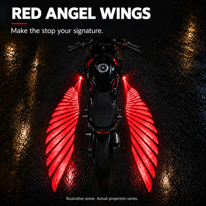 🔥 LAST DAY 50% OFF 🏍️ IP67 Waterproof & Dustproof Angel Wing Motorcycle LED Projector Lights (1 Pair)