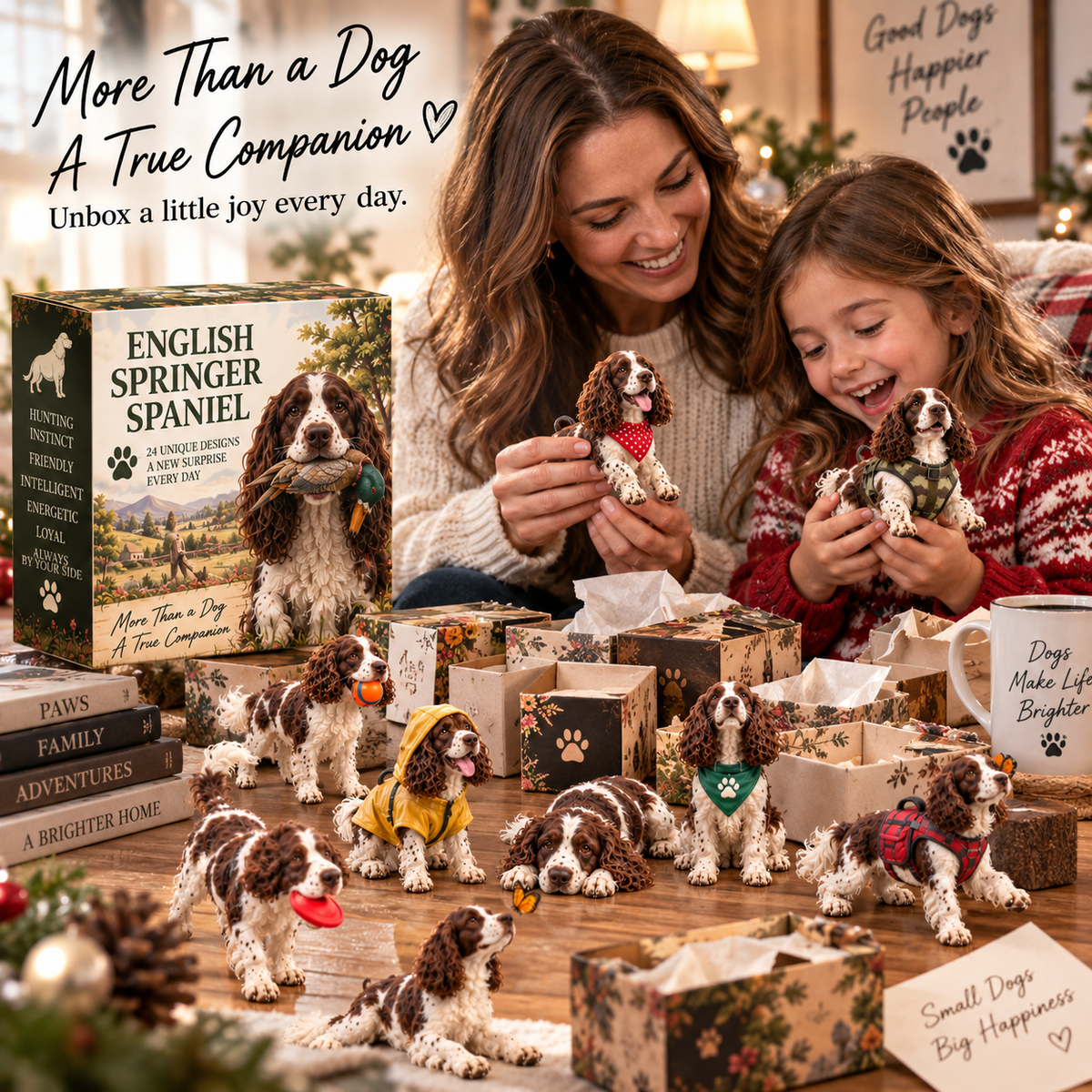 🎁 24 Days of English Springer Spaniels – 24 Adorable Surprises, One Unforgettable Christmas ❤️