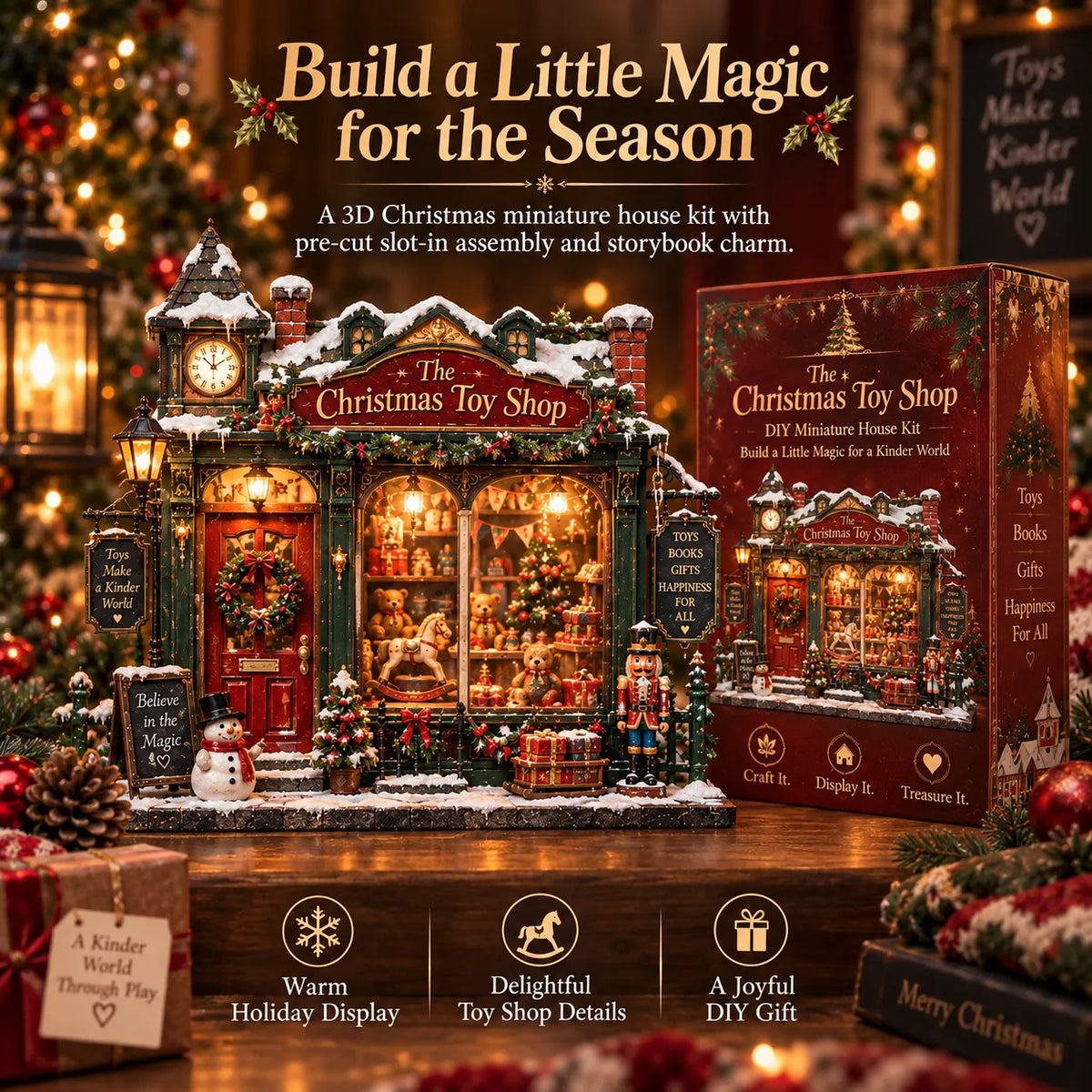 🎄 The Christmas Toy Shop™-DIY 3D Miniature House Kit