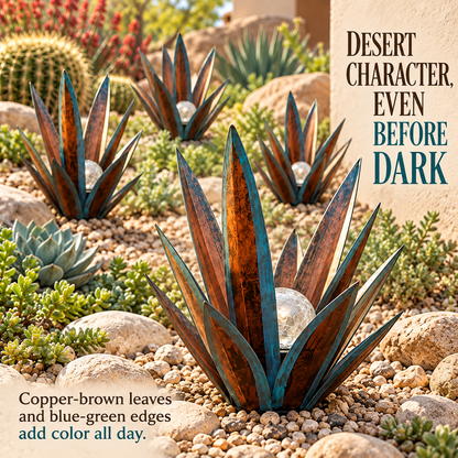 Glowing Solar Agave Garden Light