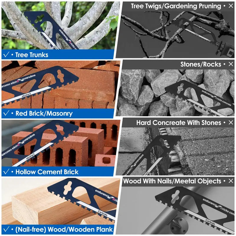🧱🪚 12' Carbide Masonry Reciprocating Saw Blade – 2 TPI Heavy-Duty Brick & Block Cutting Blade 🔧