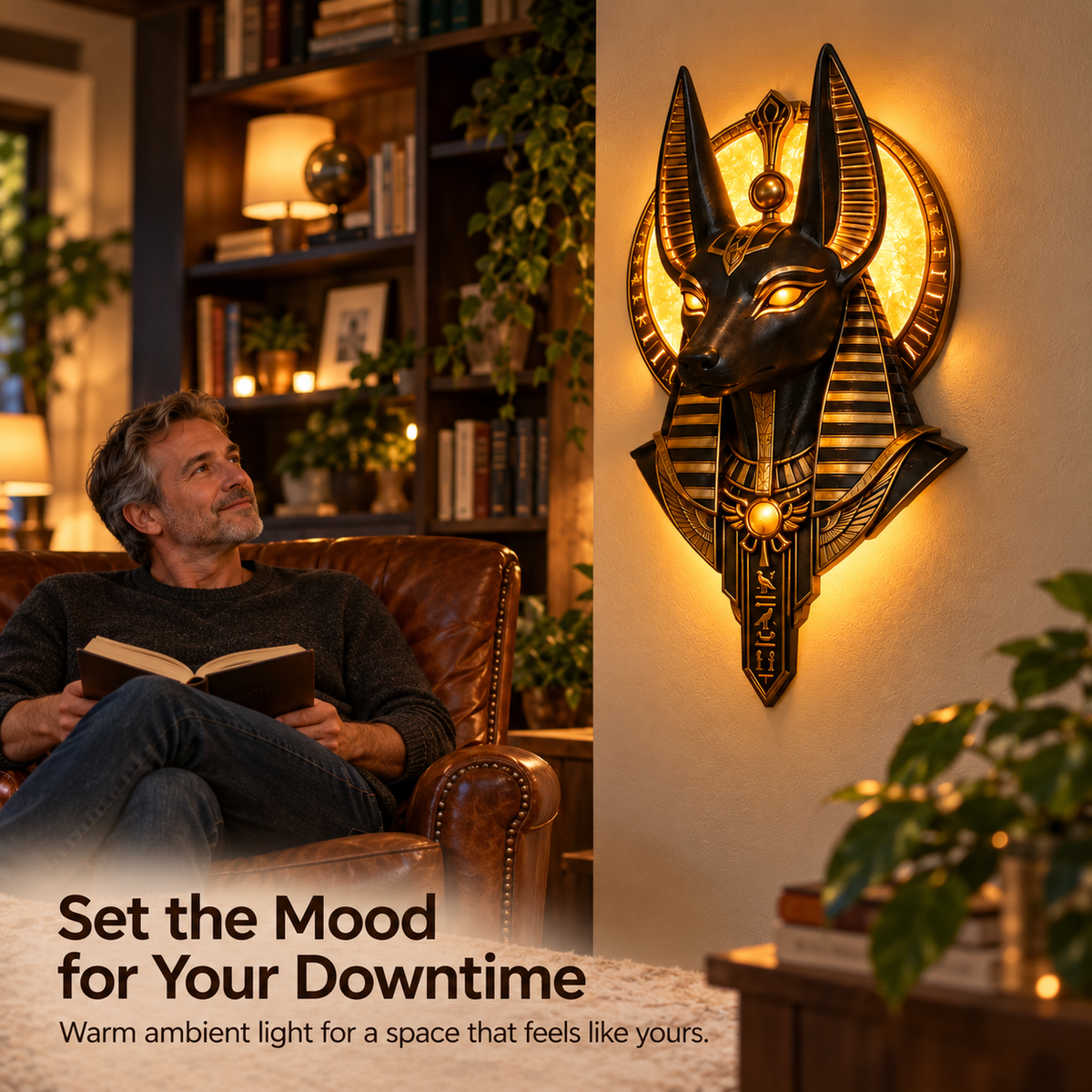 ☀️Anubis Guardian Wall Light – ANCIENT PRESENCE. MODERN GLOW