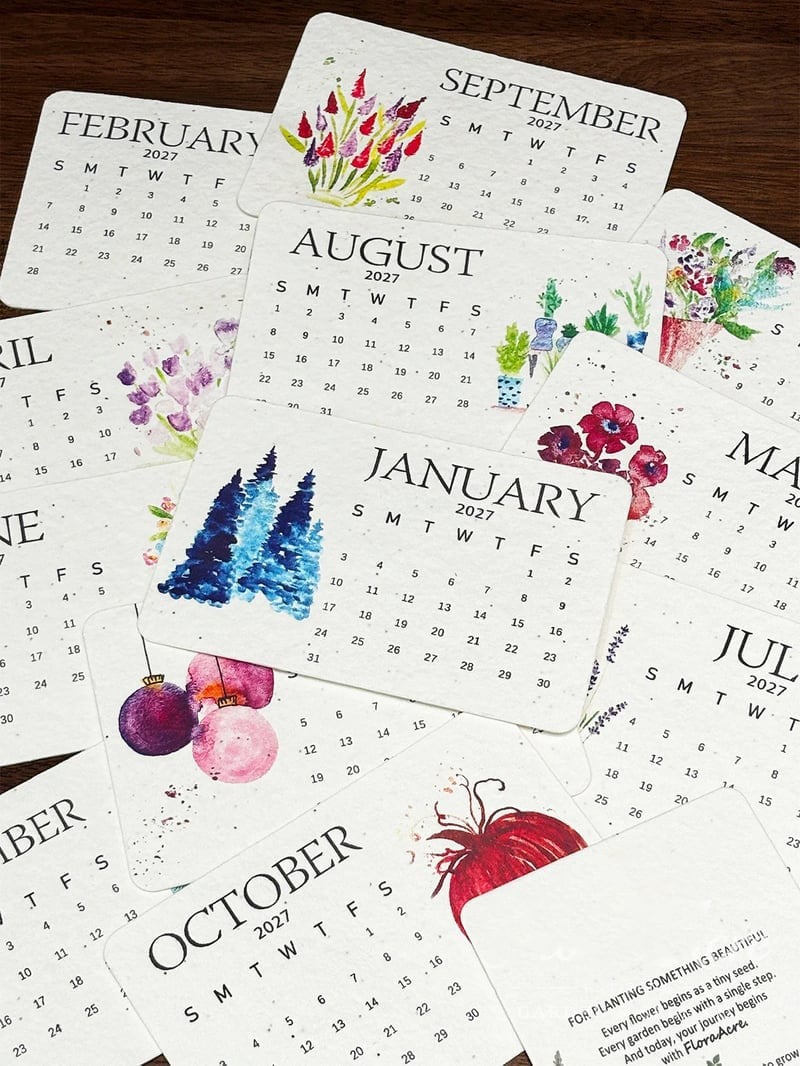 Plantable Seed Calendar 2027