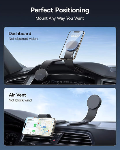 25N Magnetic Car Phone Mount 📱 – Bendable 360° Dashboard Holder