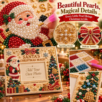 🎄 Christmas Memories, Made by You – DIY Pearl Photo Frame Kit