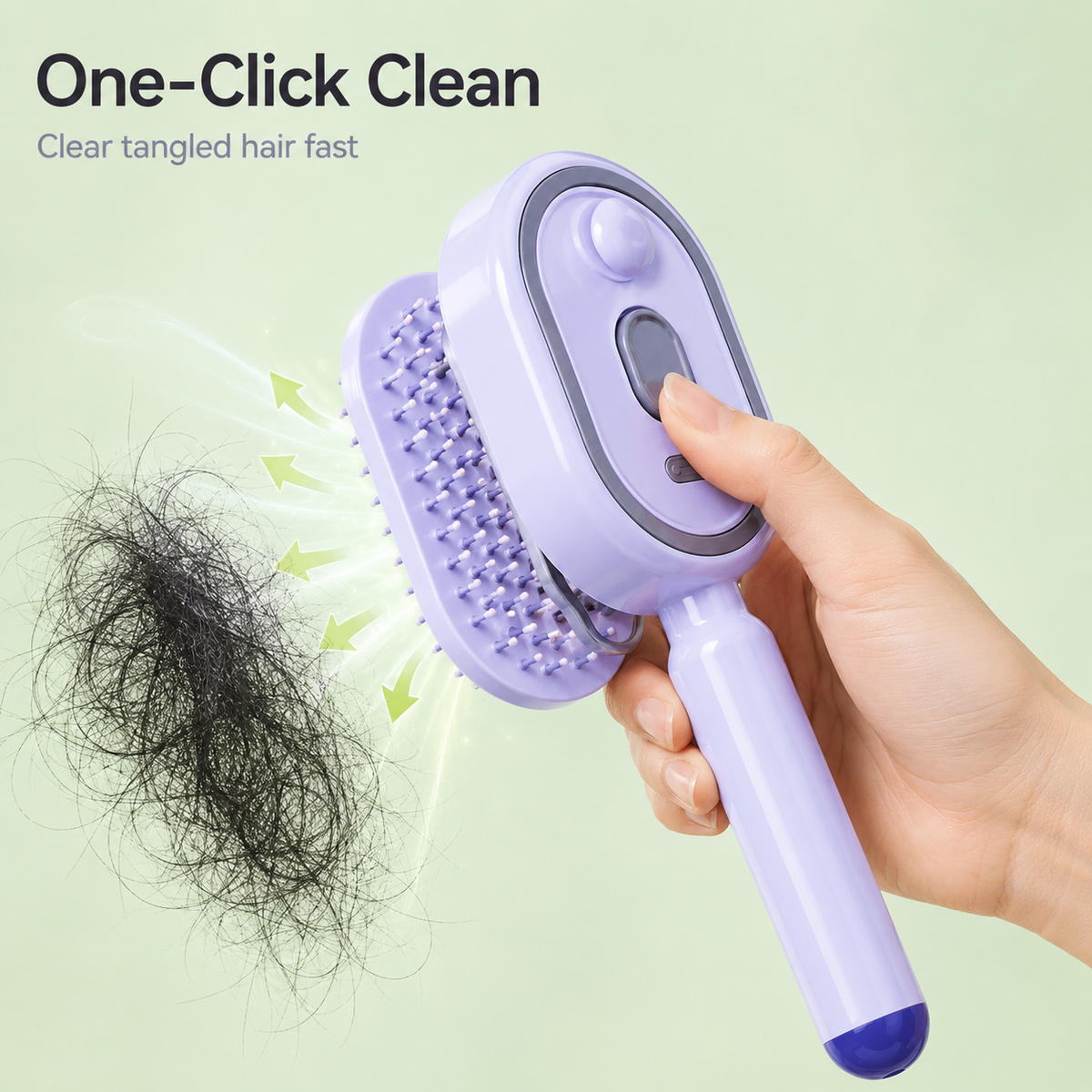 💆 3-in-1 Scalp Spray Massage Comb – Fine Mist Hair Brush with Red Light & Easy-Clean Design