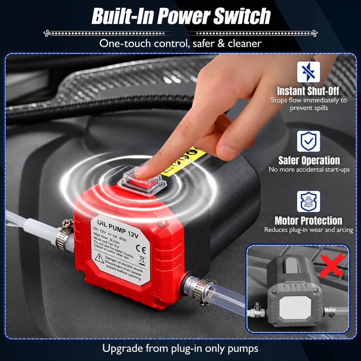 12V 80W Oil Extractor Pump