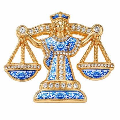 Luxury Zodiac Enamel Brooch – Turn a Simple Blazer into a Statement ✨
