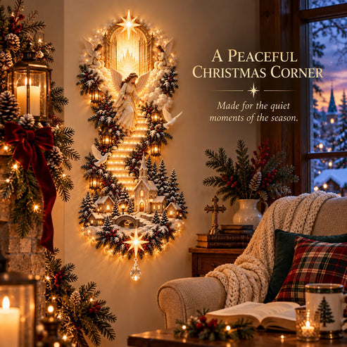 ✨Jesus Light Of Heaven Christmas Wall Hanging✝️ Last Day – 50% Off!✨