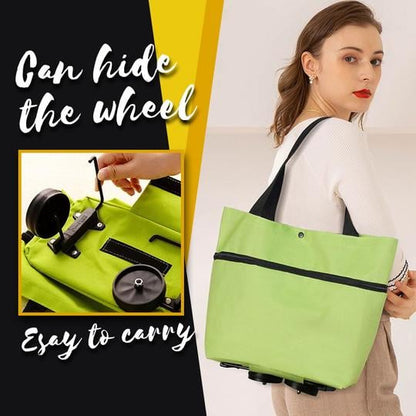 🔥Last Day 40%Off 🔥 2 in 1 Foldable Shopping Cart Bag🎁