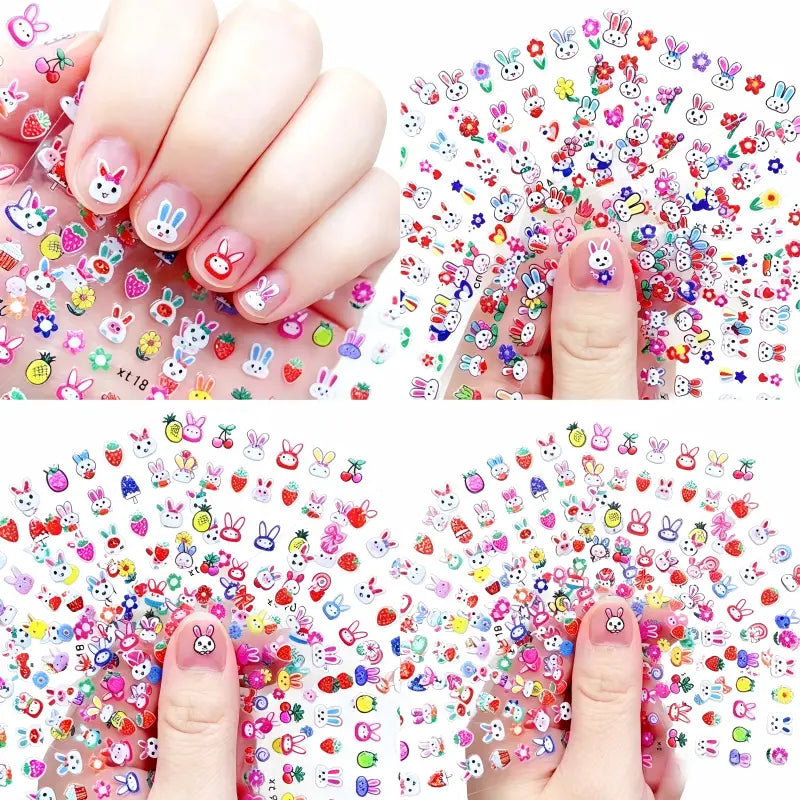 Glow-in-the-dark Nail Stickers for Kids- 30 Sheets