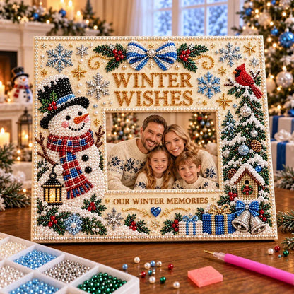 🎄 Christmas Memories, Made by You – DIY Pearl Photo Frame Kit