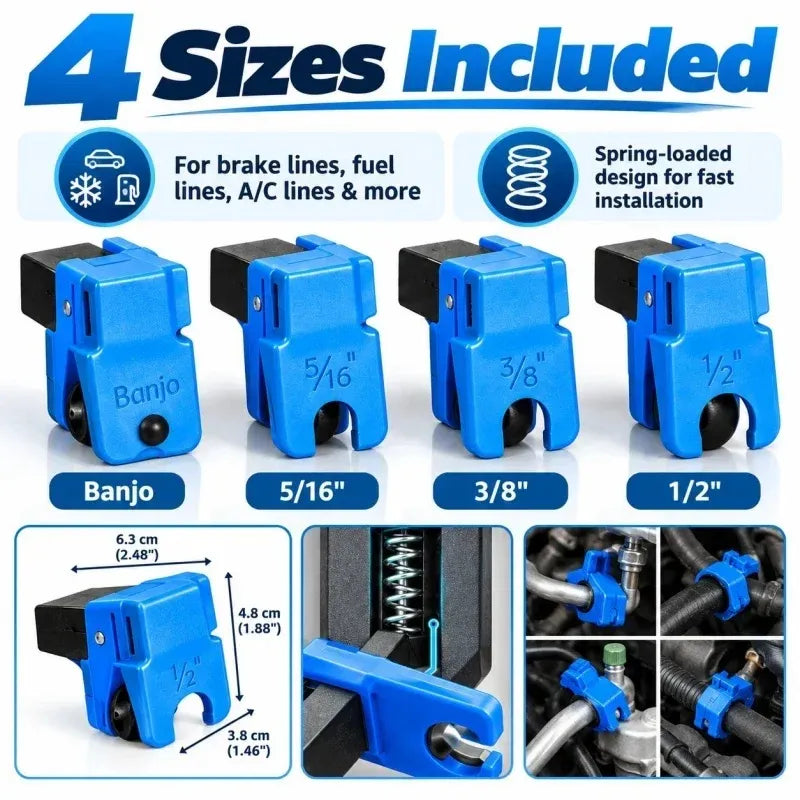 🔧 Brake Fluid Line Plug & Clamp – Handy Automotive Repair Tool