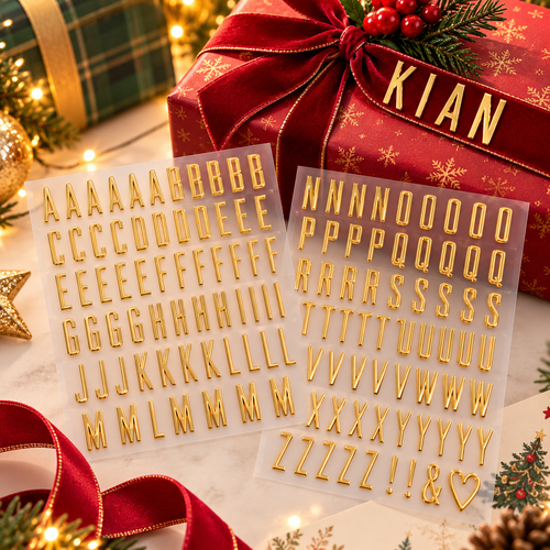🎁✨ Personalized Gold Alphabet Stickers – Make Every Gift Extra Special!🎁✨3SETS(2PCS 1SET)