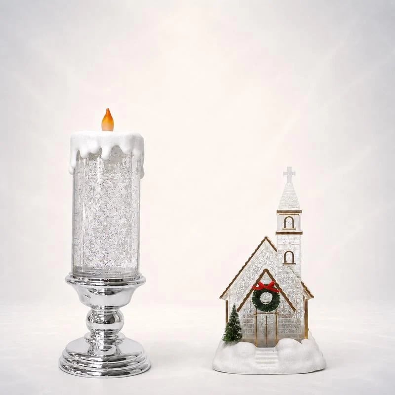 ❄️ Musical Christmas Snow Globe Lantern | Swirling Snow & Warm LED