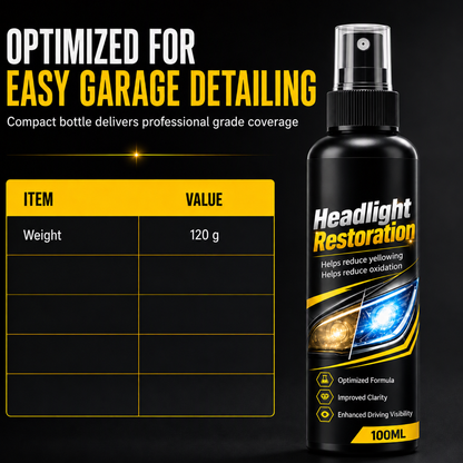 Fast-Acting Car Headlight Restoration Spray