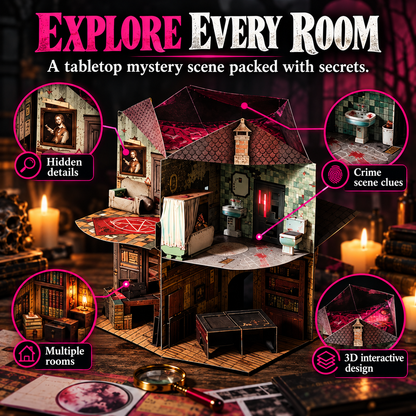 ✨3D Pop-Up Mystery Manor – Immersive Murder Mystery Puzzle Game
