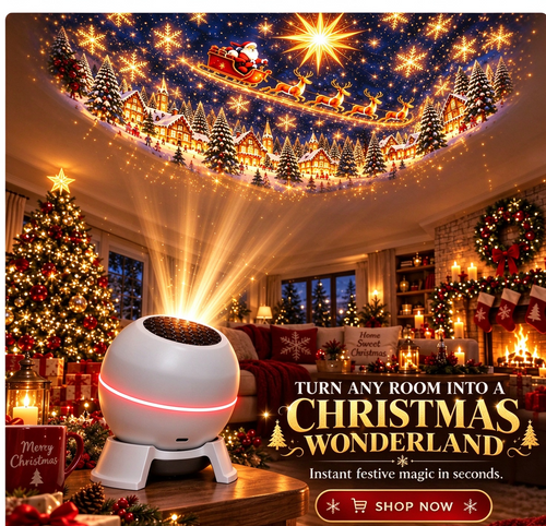 🎄 Christmas Magic Projector – Light Up Your Holiday Nights ✨